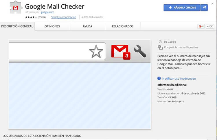 extensiones de chrome mail checker