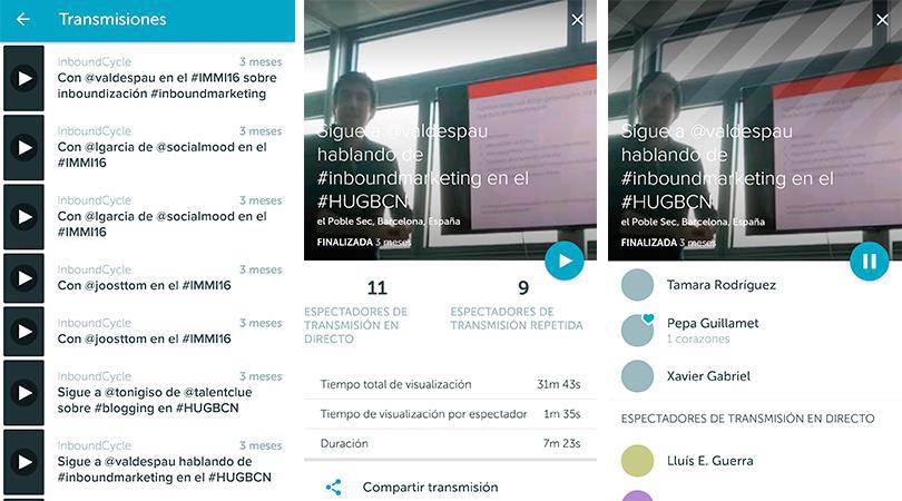 mas sobre retransmisiones periscope